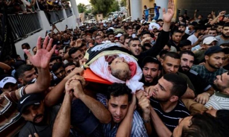ارتقاع عدد الشهداء الفلسطينيين إلى 2866 شهيدا