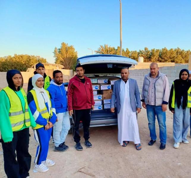 أمانة طور سيناء حزب مستقبل وطن بجنوب سيناء توزع كراتين الخير بقرية الجبيل 